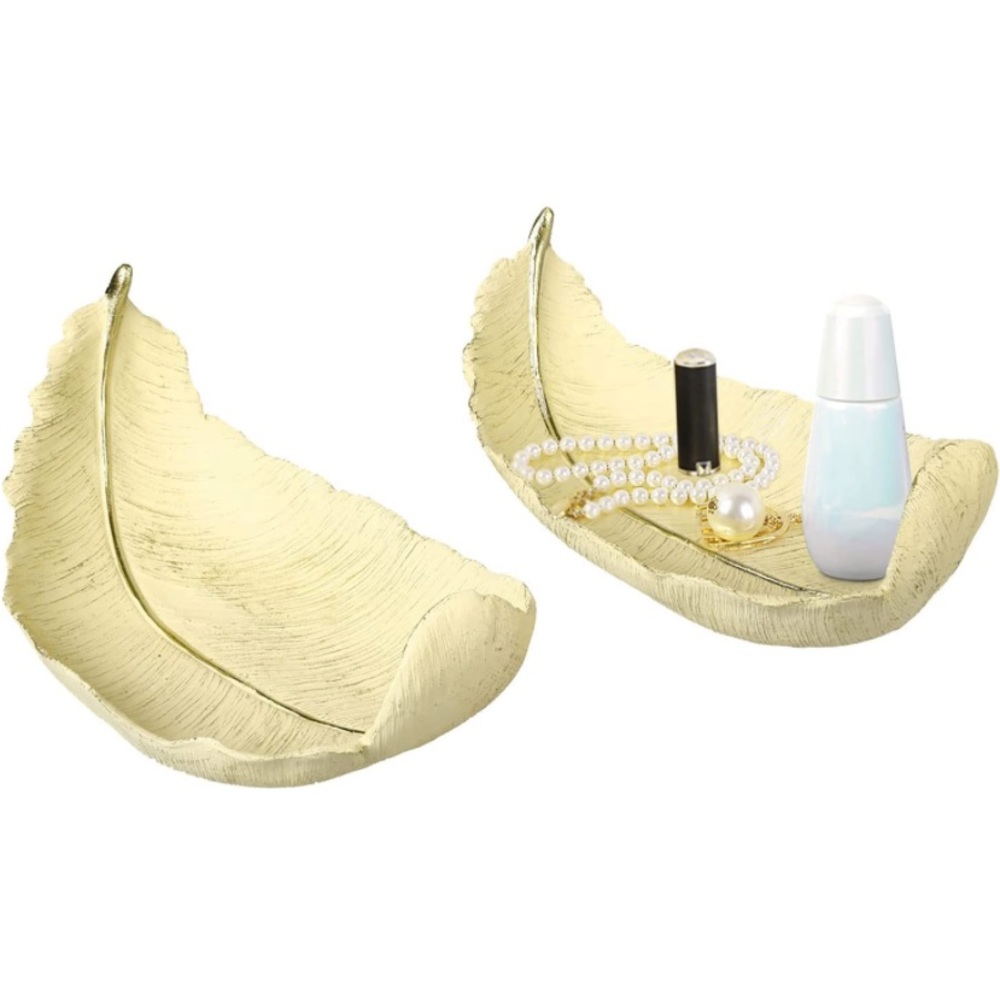 Leaf Shaped Serving Platter Set, Set of 2